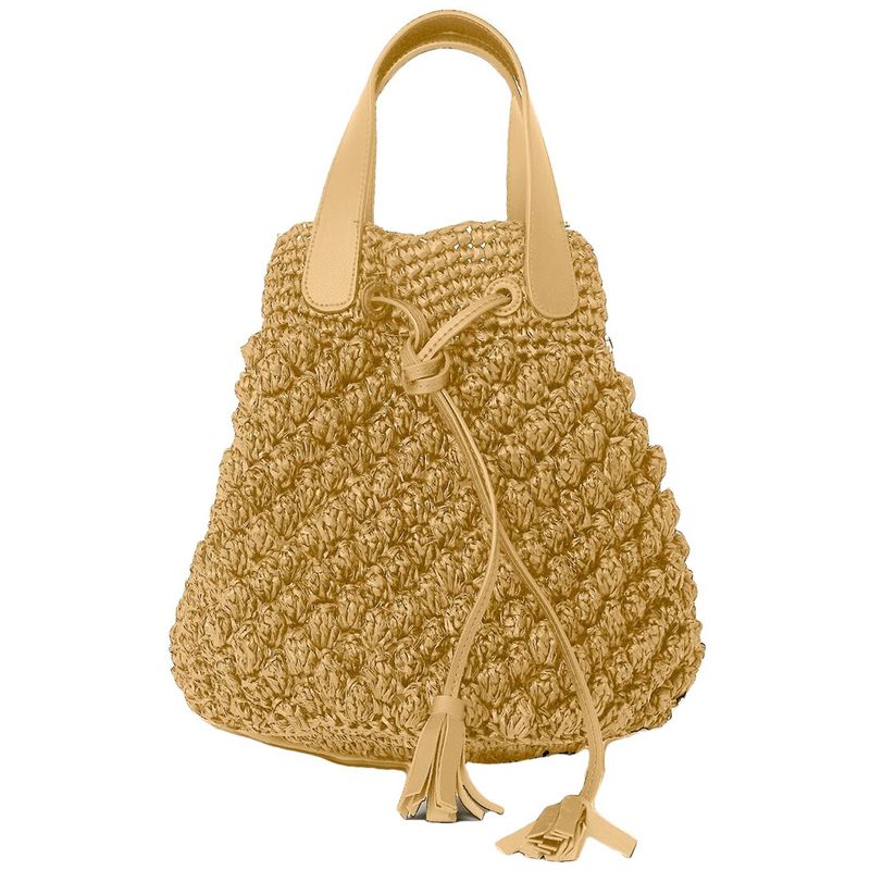 Btb Los Angeles Uri Straw Satchel, Brown